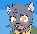 A drwing of anime-styled Sam made in MS Paint.